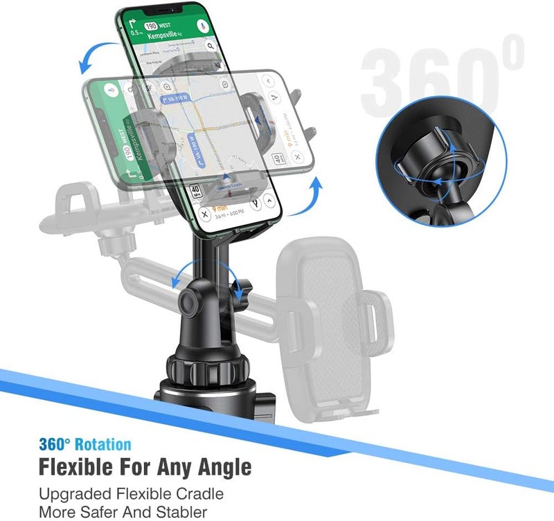 Miracase Cup Holder Phone Mount for Car, Universal Phone Holders for Your Car, Long Neck Adjustable Car Cup Cell Phone Mount for iPhone Samsung Google and All 4.0-7.0 inches Smartphones - Image 4